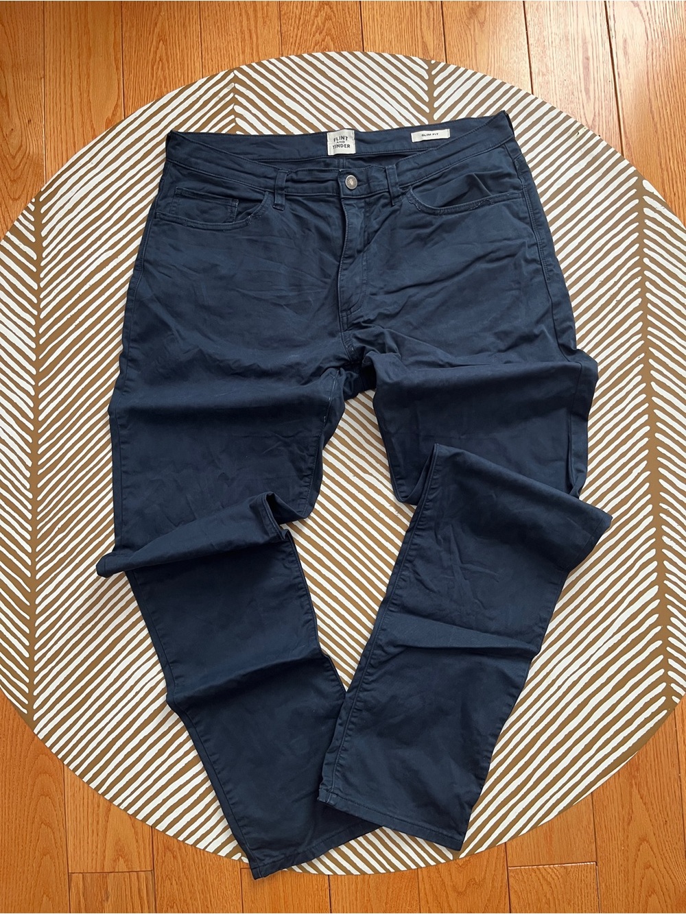 Flint and Tinder Navy Slim Fit Pants (34)